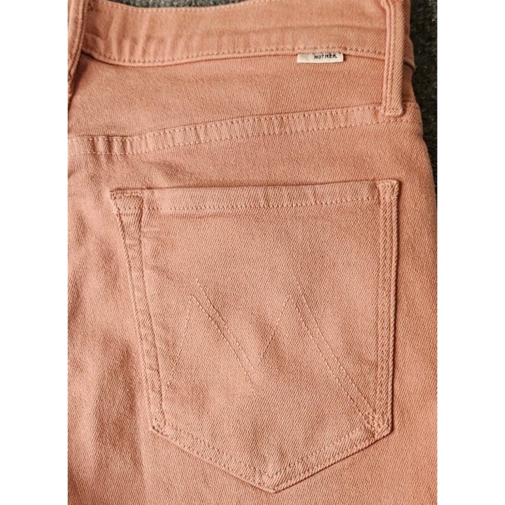 Mother The Stash Mid-Rise Dazzler Ankle Jeans Size 28 Pink Salmon Apricot - Picture 8 of 11